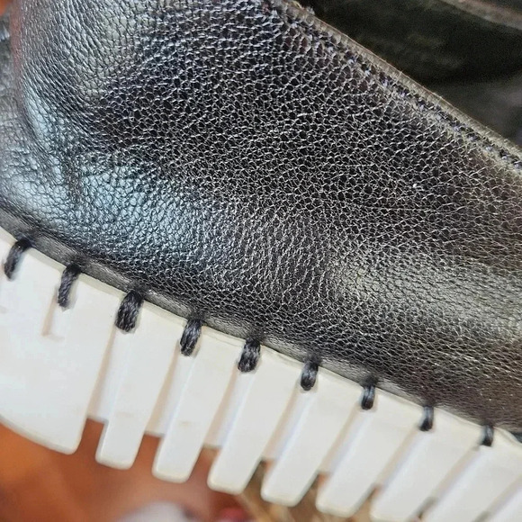 Jeffrey Campbell Cube Black and White Leather Shoes Sz 9 - Picture 12 of 16